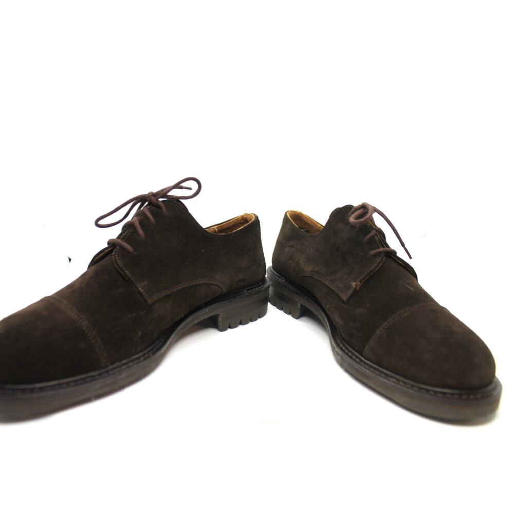 Barney's New York Men's Brown Suede Lace Up Oxfords sz 9M Made in Italy - Picture 3 of 5